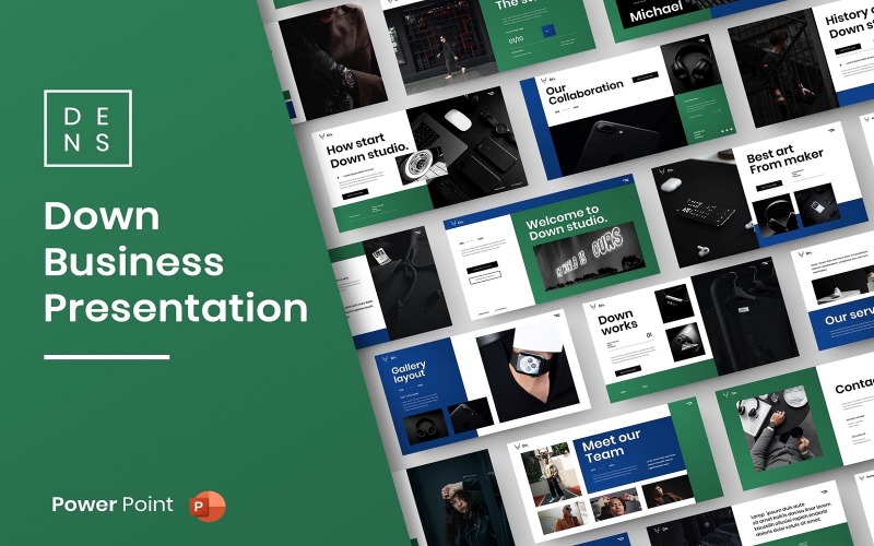 Unten – Business-PowerPoint-Vorlage