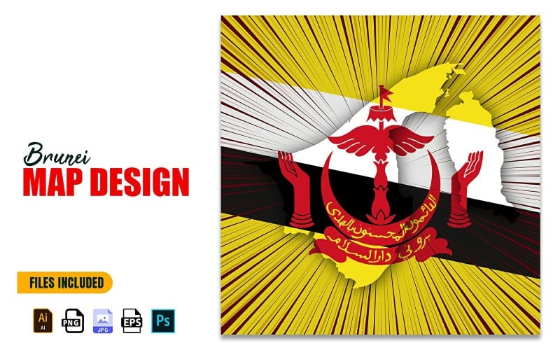 Brunei Independence Day Karta Design Illustration