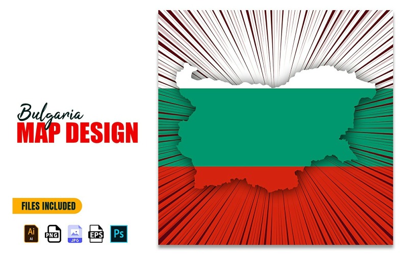 Иллюстрация дизайна карты Дня освобождения Болгарии