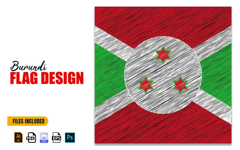 1 juli Burundi självständighetsdagen flagga Design Illustration