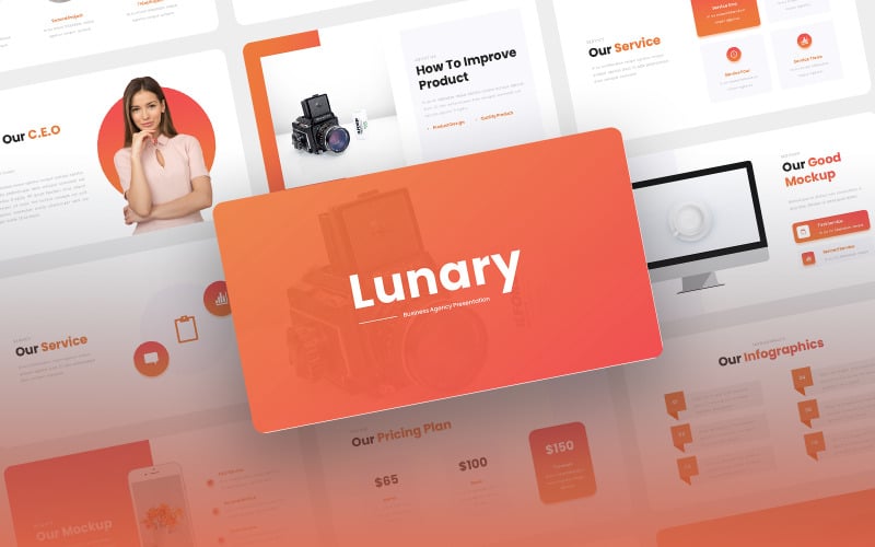 Lunary - Шаблон Keynote для бизнес-агентства