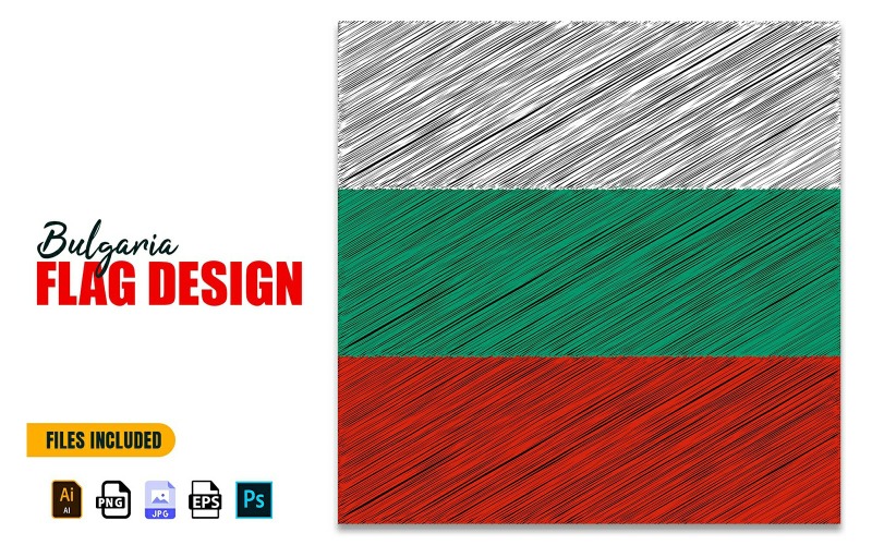 Március 3. Bulgária felszabadulás napja zászló tervezési illusztráció