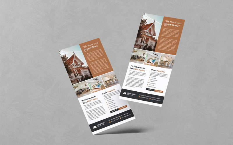 Modèles de flyers DL pour l'immobilier moderne
