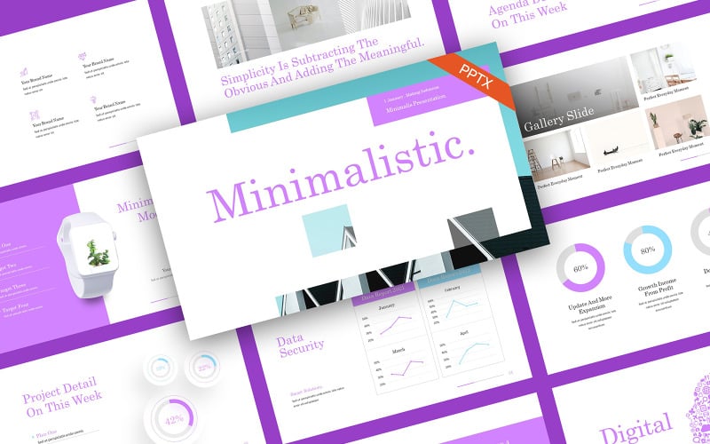 Modelo de PowerPoint minimalista moderno minimalista