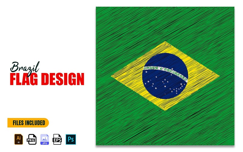 7 september Brazilië Onafhankelijkheidsdag Vlag Ontwerp Illustratie