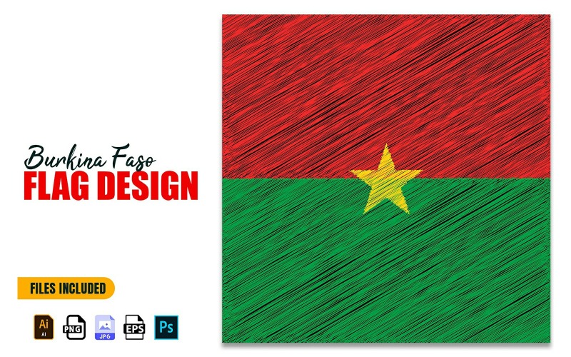 5 серпня День незалежності Буркіна-Фасо прапор дизайн ілюстрації