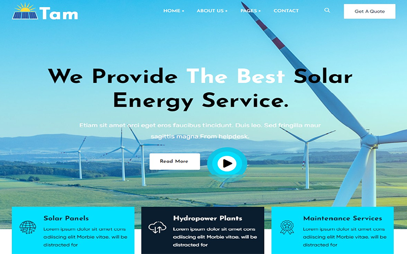 Tapma - Motyw WordPress na temat ekologii i energii słonecznej