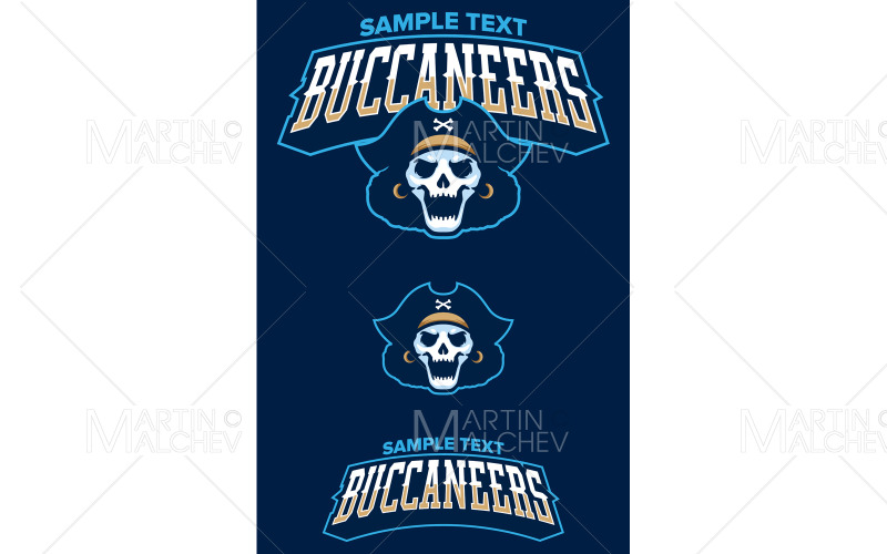 Boucaniers Pirate Mascotte Illustration Vectorielle