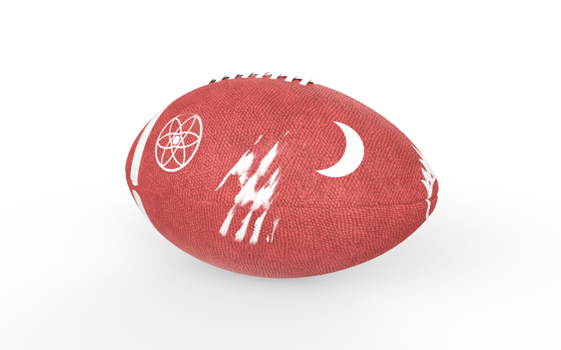 American Football Low-poly 3D model