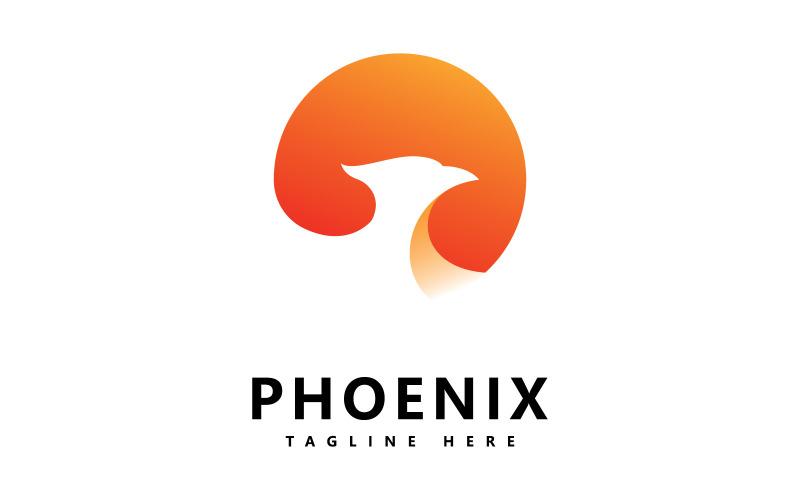 Conception de vecteur de logo d'oiseau Phoenix V5