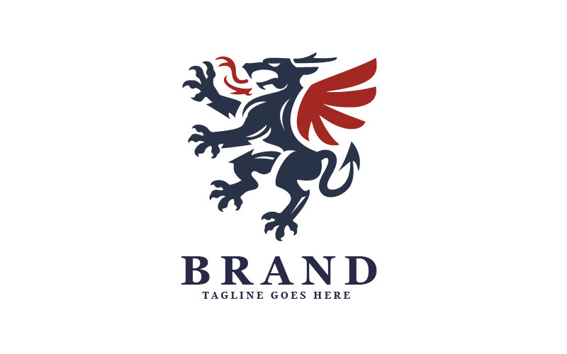 Logo heraldyczne smoka (zwierzę z mitologii)