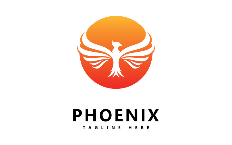 Phoenix Bird Logo Vector Design V6