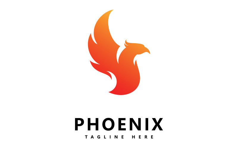 Phoenix Vogel Logo Vector Ontwerp V1