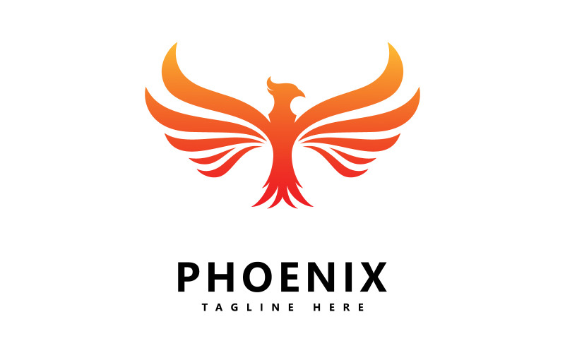 Векторный дизайн логотипа Phoenix Bird V3