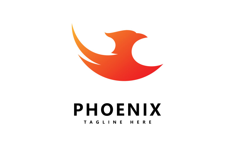 Векторный дизайн логотипа Phoenix Bird V4