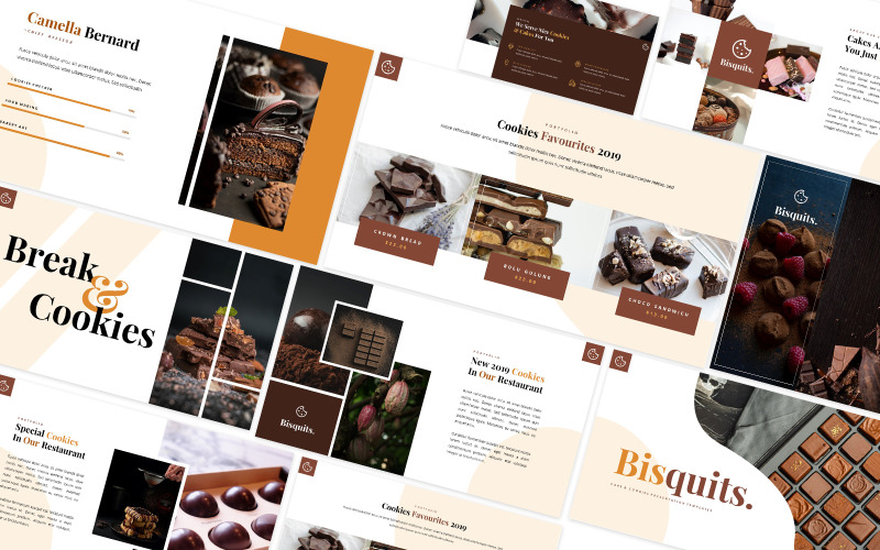 Bisquits Cake & Cookies Google Slides Template