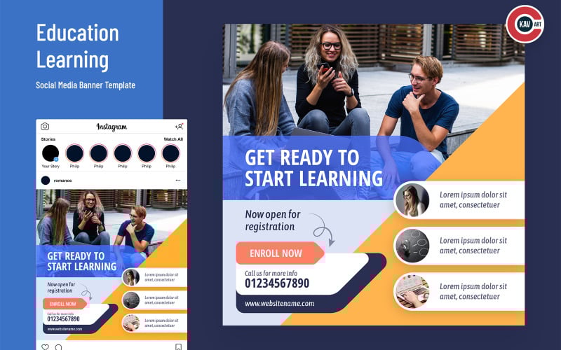 Education and Learning Social Media Banner - 00270