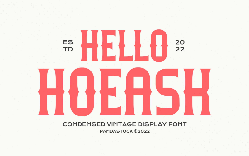 Hallo Hoeask Vintage display-lettertype