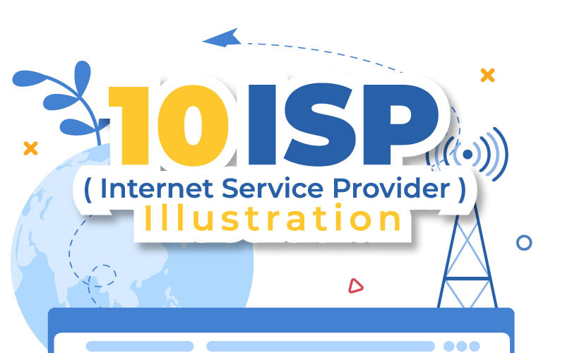 10 Иллюстрация интернет-провайдера или интернет-провайдера