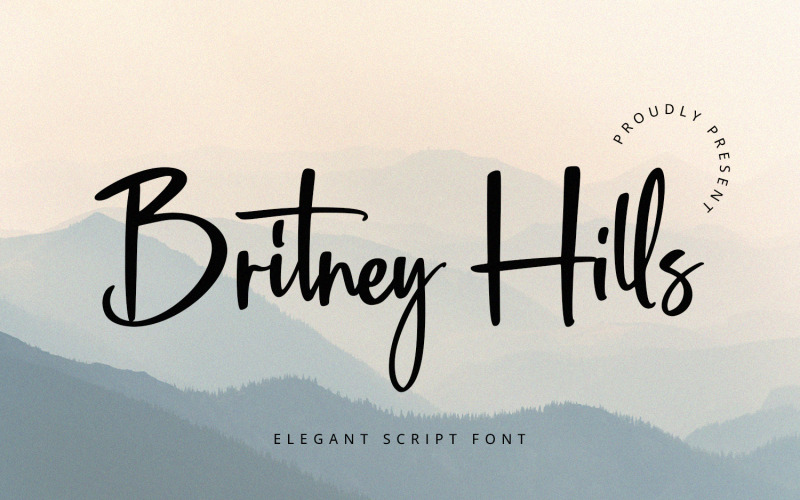Britney Hills - 优雅的脚本字体