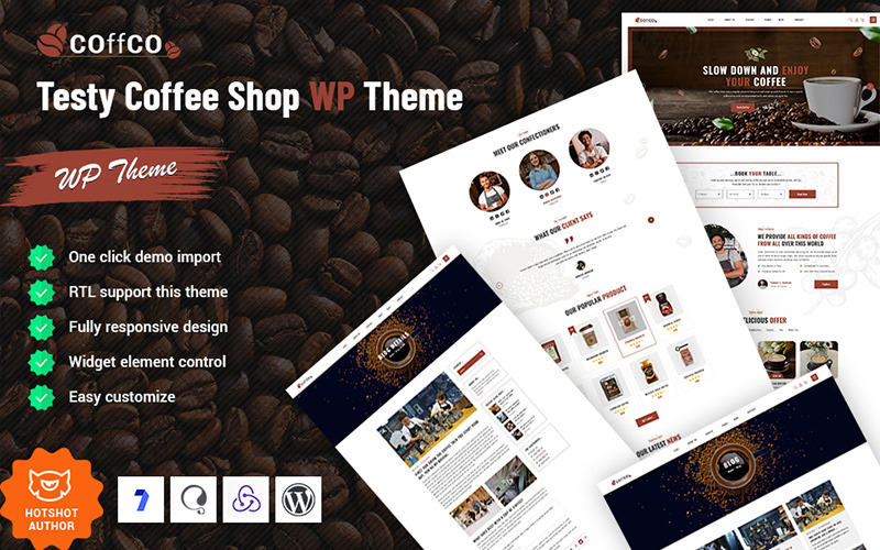 Coffco – Testy Coffee Shop WordPress téma