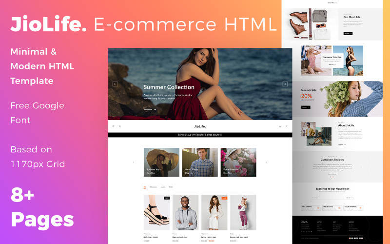 JioLife — HTML-шаблон электронной коммерции