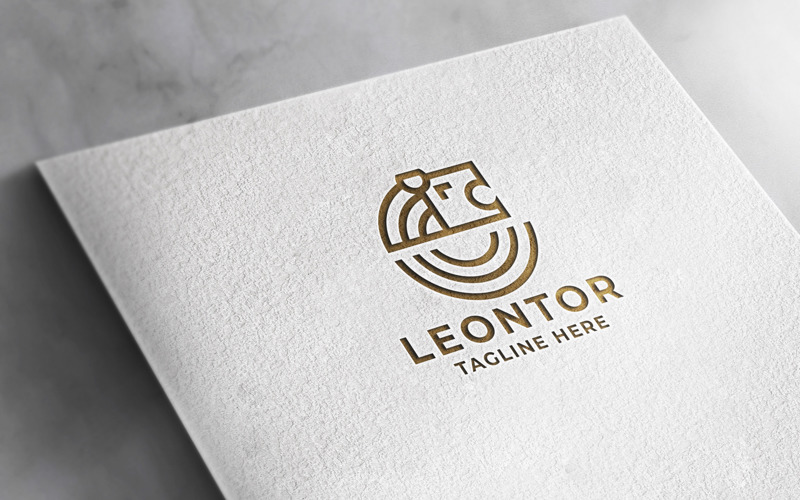 Logotipo de monograma de cabeza de león profesional