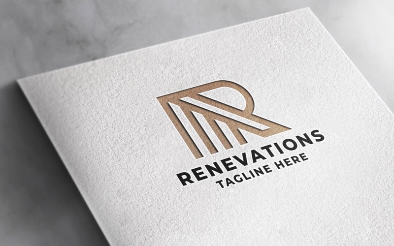 Renovaties en onroerend goed Letter R-logo