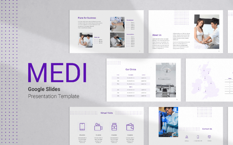 Egészségbiztosítási bemutató Google Slides sablon