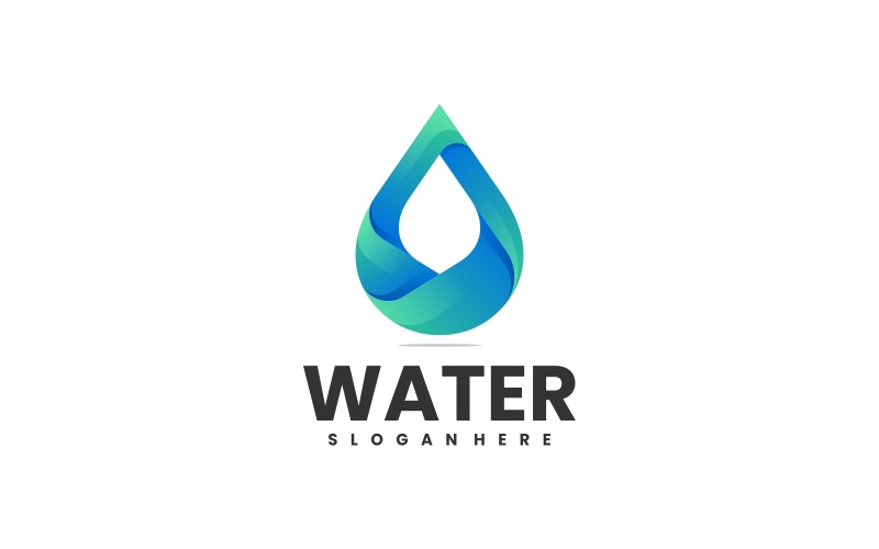 Estilo de logotipo de gradiente de água Vol.1
