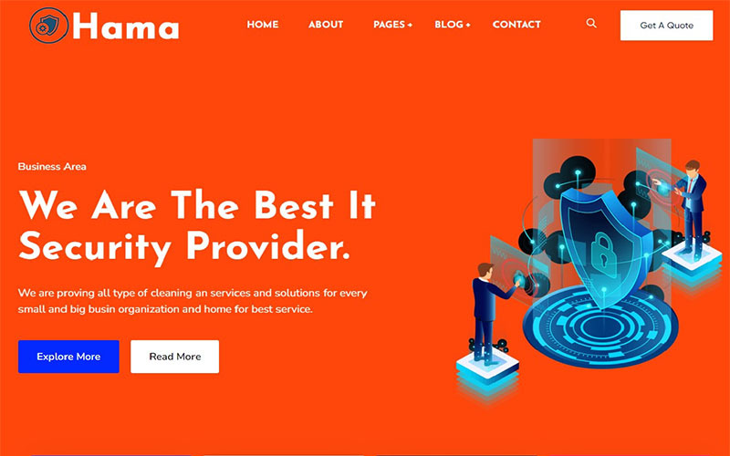 Haman – Kiberbiztonsági megoldások WordPress téma