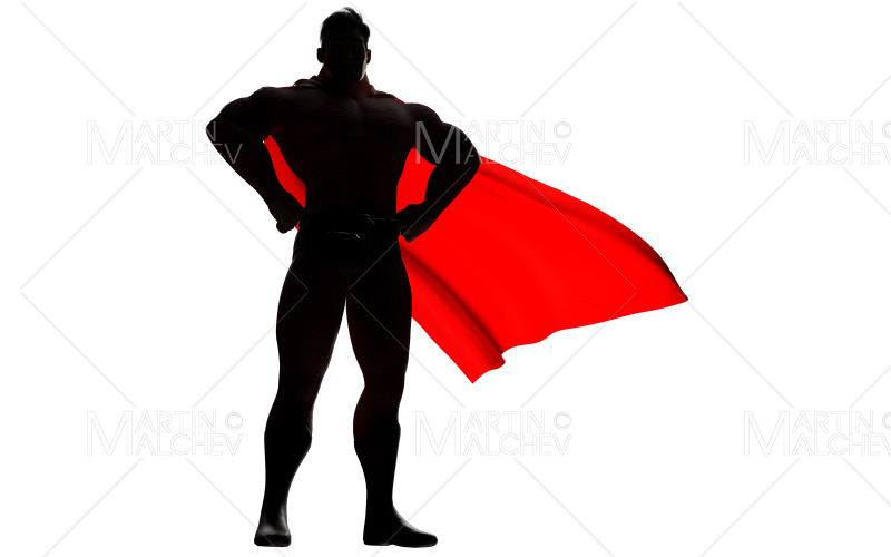 Superhero Standing Tall 3D Render 2