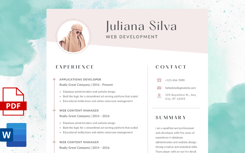 Allık Minimalist CV Özgeçmiş Şablonu