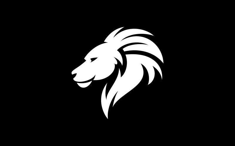 Lion Animal Head Vector Logo Szablon Projektu V5