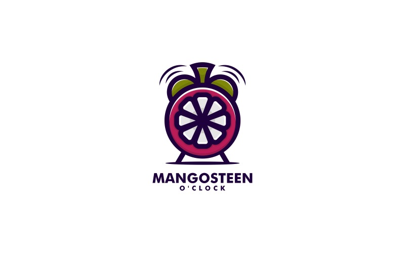 Logo simple Mangoustan O'Clock