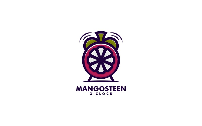 Logo Simples Mangosteen O'Clock