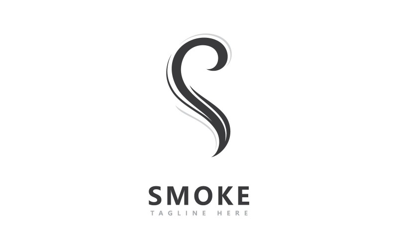 Modèle de conception de logo vectoriel de fumée V2