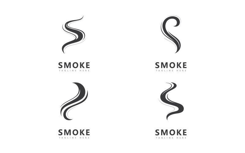 Modelo de Design de Logotipo de Vetor de Fumaça V9