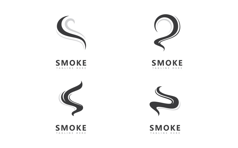 Smoke Vector Logo Design sablon V10