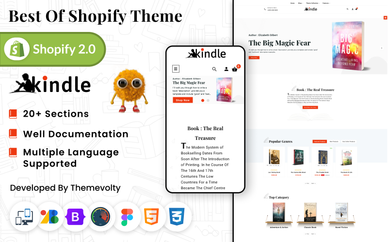 Kindle Books and Digital Comics Store Shopify Theme