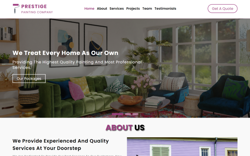 Prestige - Painting Company Responsive Landing Page Template