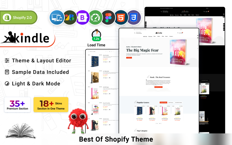 Тема Shopify магазину Kindle Books і Digital Comics