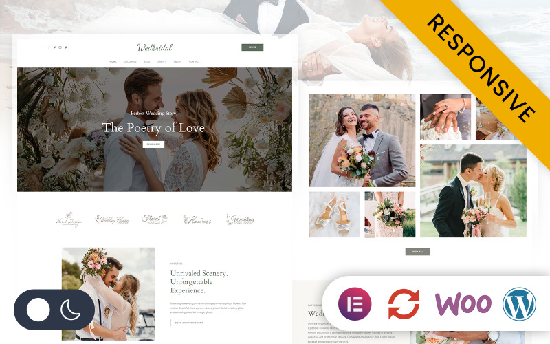 Wedbridal - 婚礼策划 Elementor Wordpress 响应式主题