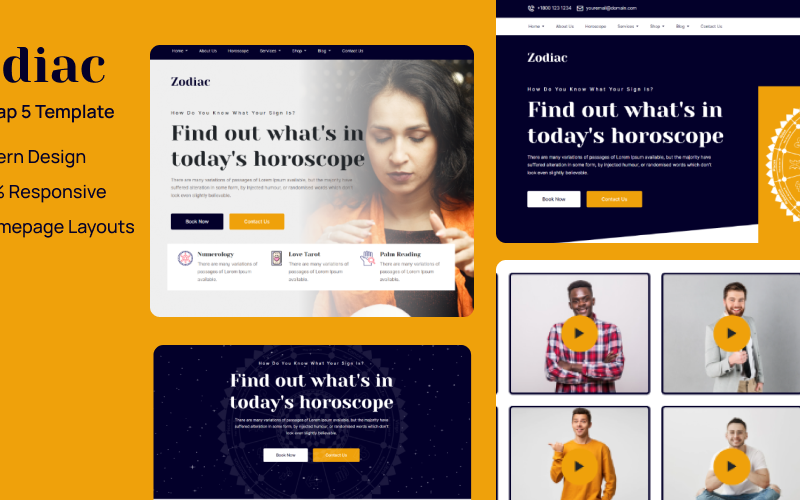 Web Design Atrologie Zodiac - Website-Vorlage für Astrologie - TemplateMonster