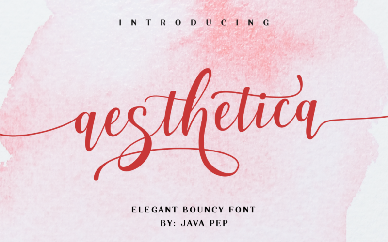 aesthetica - elegant bouncy font