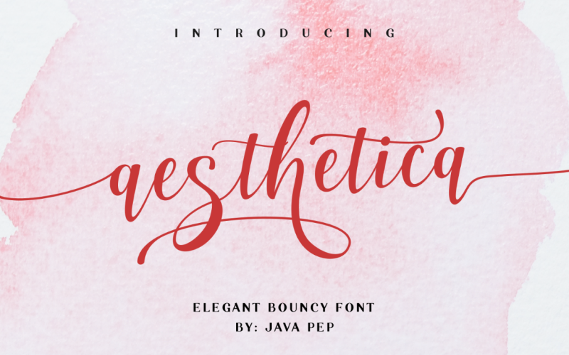 Aesthetica - elegante, federnde Schrift