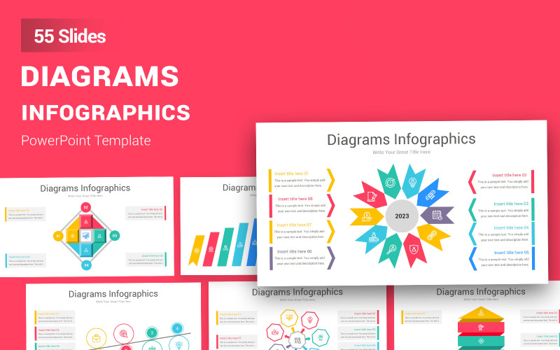 Diagrammi Infografica modello di PowerPoint