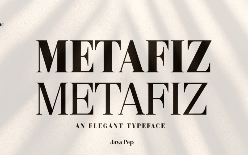 Metafiz - Een elegant lettertype