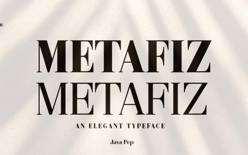 Metafiz - Elegáns betűtípus