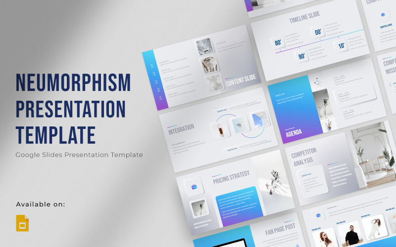 Neumorphismus Google Slides-Vorlage
